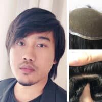 Próteis parcial de encaje suizo (Cabello Europeo)