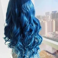 peluca azul