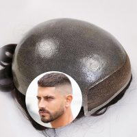 Prótesis capilar mixta de encaje francés y piel (Cabello Europeo)